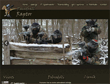 Tablet Screenshot of paintball-raptor.net